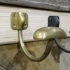 GALLUP Classic Wall-Mounted Coat Hook, Brass, Antique Style, with Screws, 7505-27 (Gold)