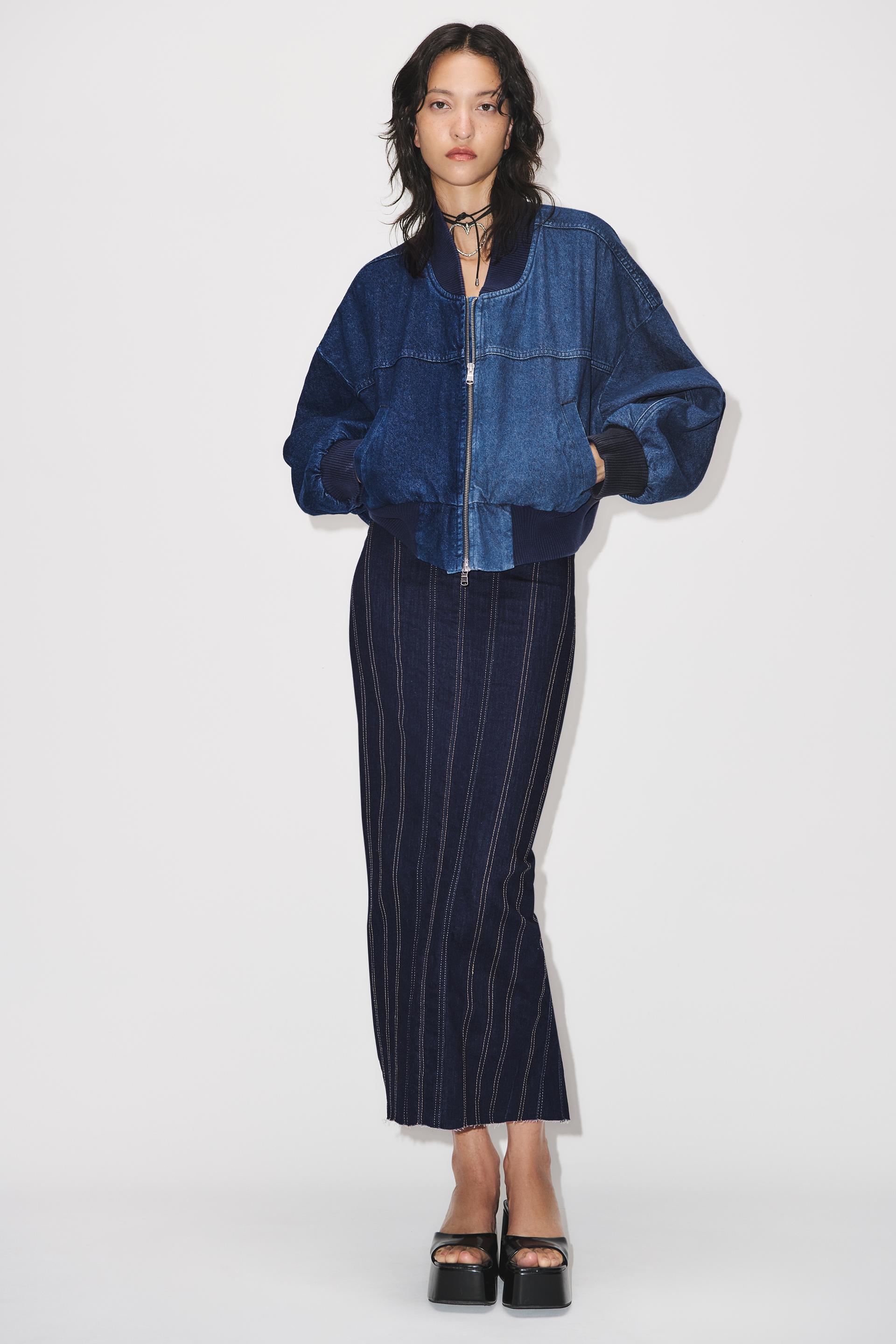 

КУРТКА-БОМБЕР ZW КОНТРАСТНАЯ ИЗ ДЕНИМА