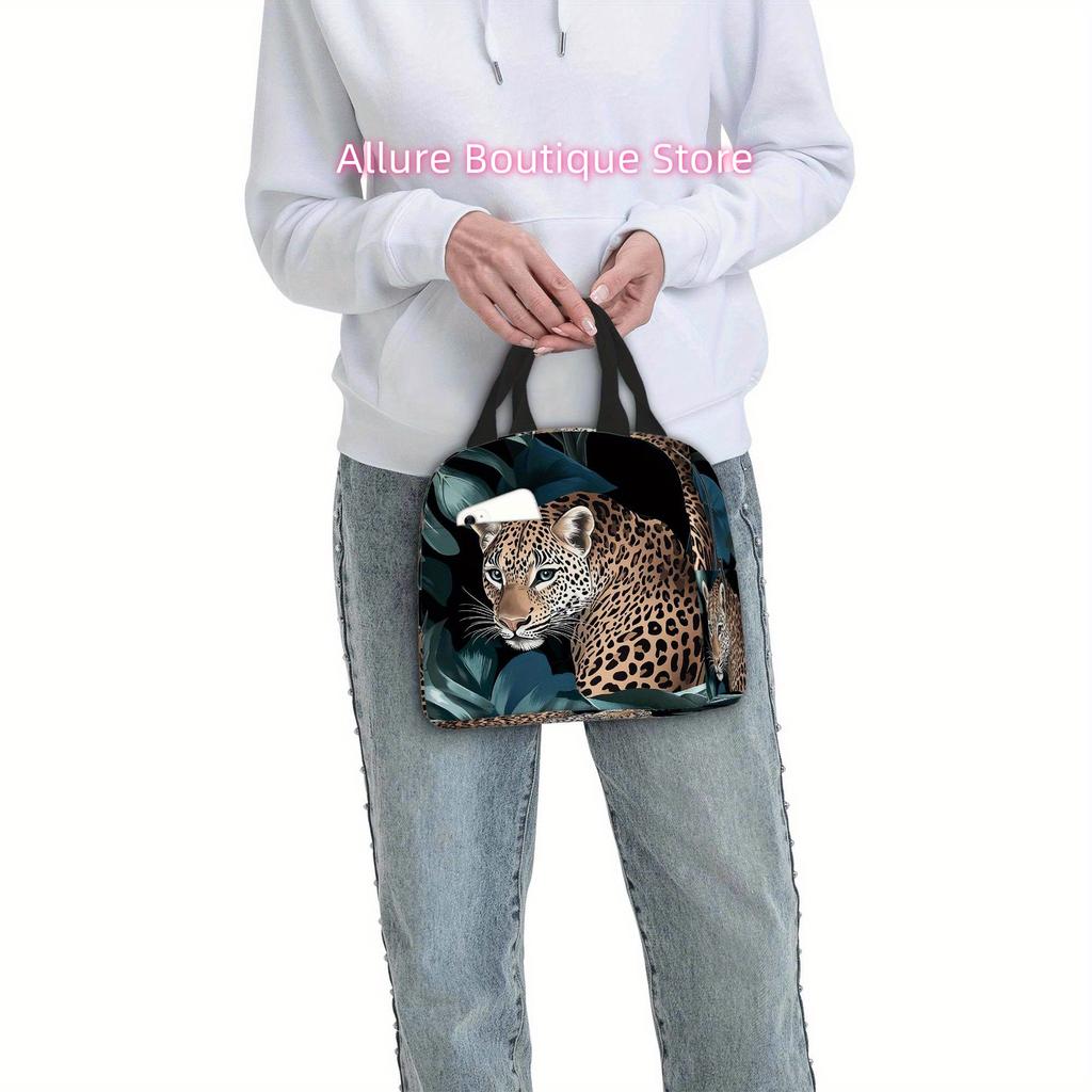 1pc, Leopard Print Thermal Bag Designed for Insulation, Not for Food Contact. Ideal for Home, Restaurants, And Offices, This Uni