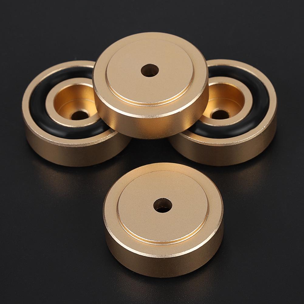 4PCS 30*10mm Aluminum Alloy Amplifier Feet   Amplifier Pads Feet Silver