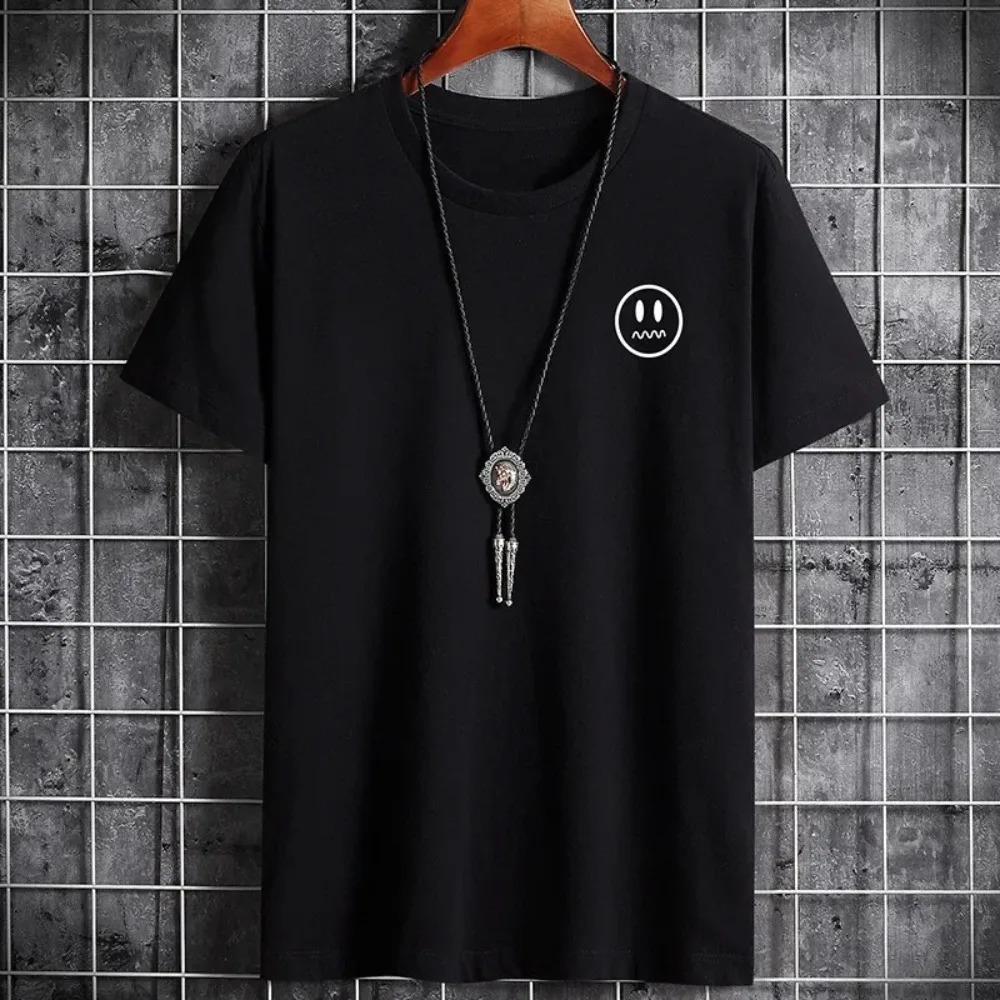 T-shirt for Men 2022 Fashion Summer Clothing Graphic Vintage Tshirt Harajuku Manga Anime O-Neck White Oversized Anime T Shirt