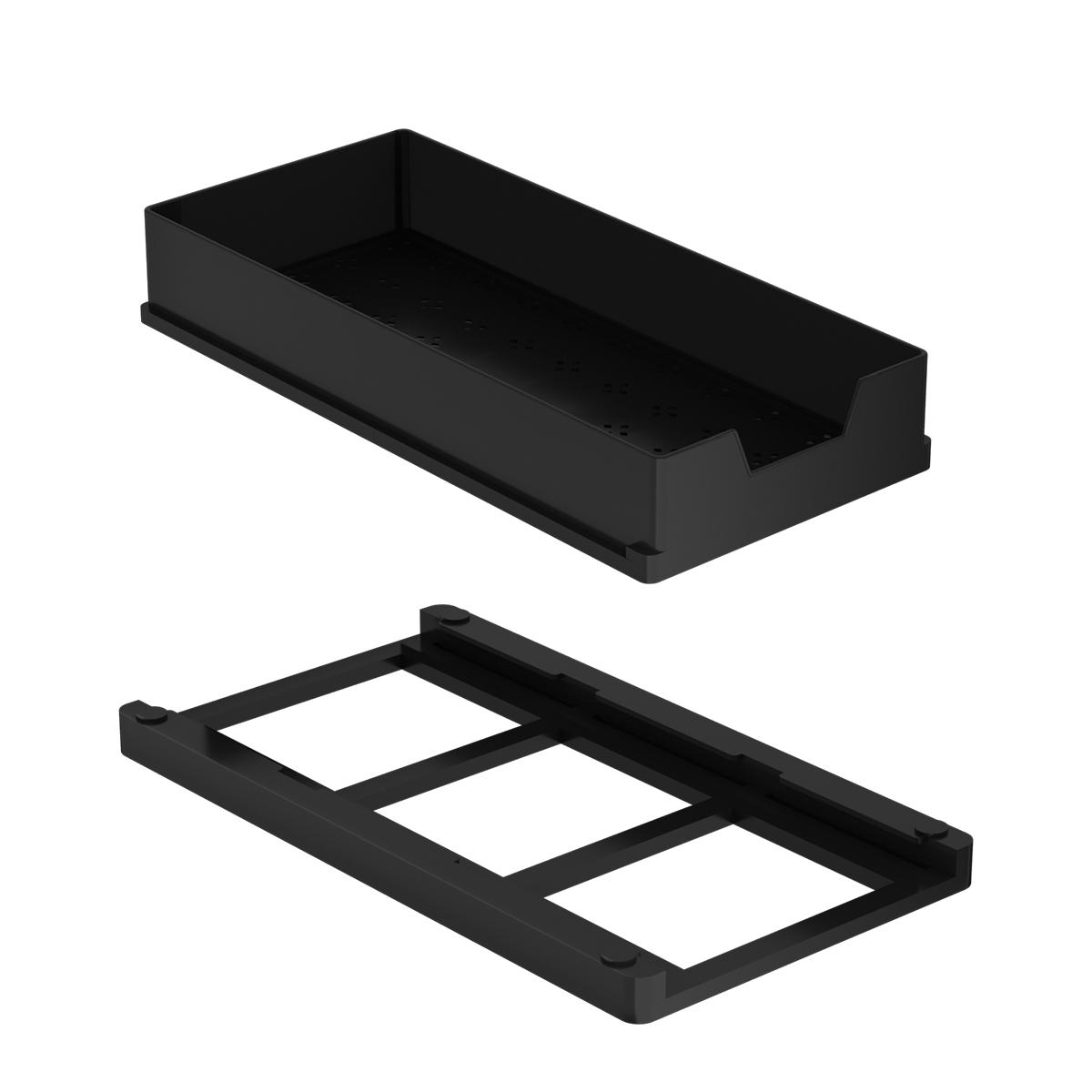 

1 шт. Кухонная стойка для хранения с выдвижной полкой, кухонный органайзер ящичного типа, лоток для хранения, ящик для специй, стойка для хранения, органайзер для бытового шкафа чёрный