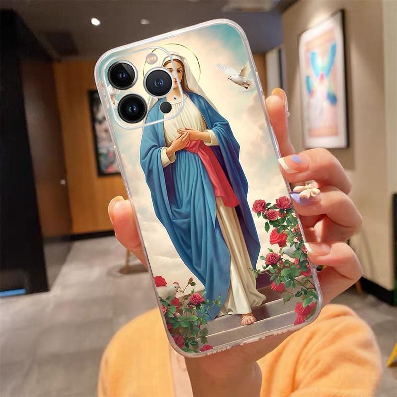 Virgin Mary Phone Case For Iphone 15 14 Pro Max 13 12 11 Pro Max XSMax XR 12 13 Mini 14 Plus