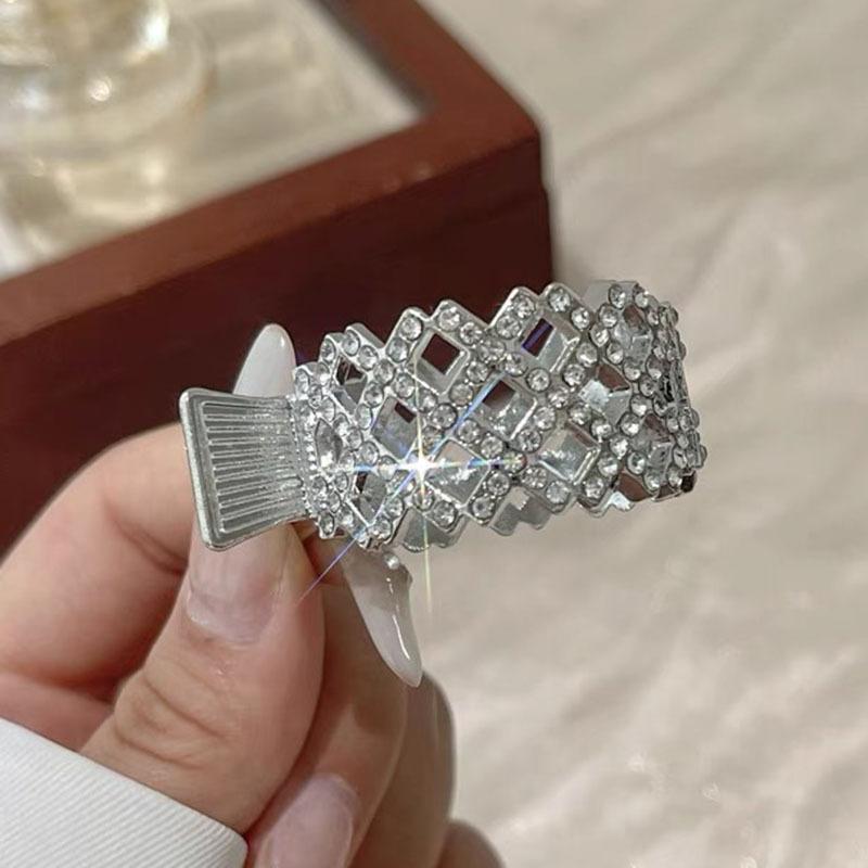 

Новая мода горный хрусталь заколка для волос коготь для женщин металлический маленький хвостик крабы толстые шпильки французский головной убор аксессуары для волос небесно-голубой