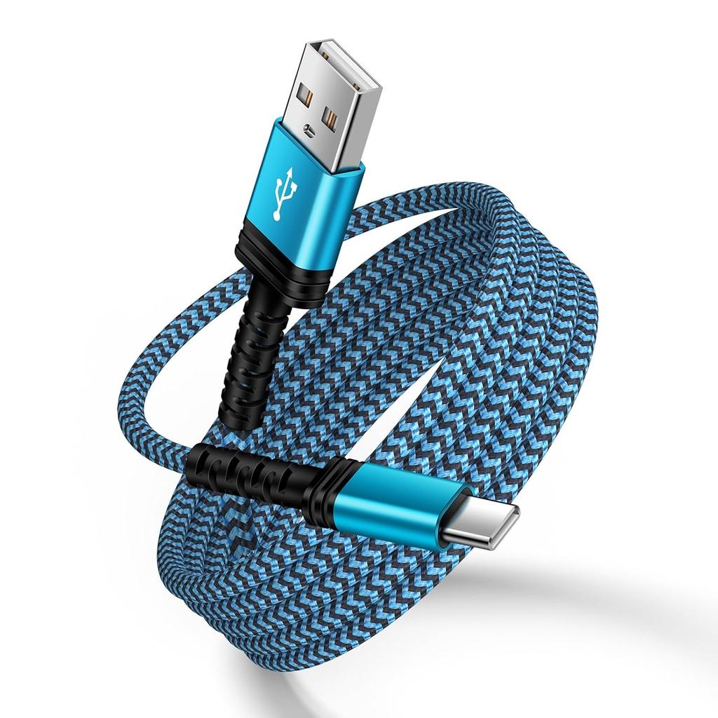 USB to USB C Cable 10FT Long Braided USB A to Type C Charger Fast Charging Power Cord for Samsung Galaxy A17/A16 5G/A15/A56/A36/A55/S25 Edge/S24