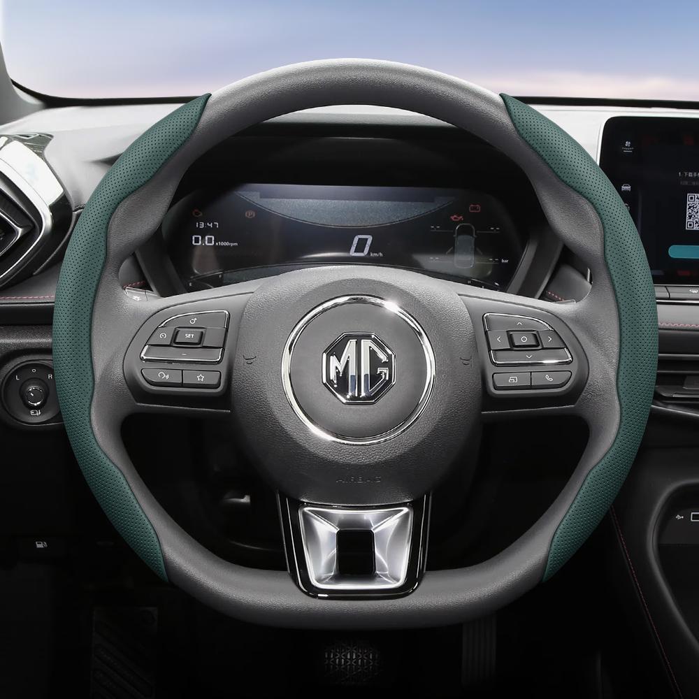 Geeignet für Mg Atmungsaktive Leder-Lenkradabdeckung mit segmentiertem Schnellverschluss-Design, Rutschfest und Langlebig, Zs Hector Gs 5 6 Marvel R