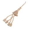 0.5m E27 Vintage Hemp Rope Ceiling Light Base Pendant Lamp Bulb Holder 85-265V (3*holder)