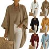 Cardigan Camiseta Casual de Temperamento Feminino Versátil Casual Solto Conjunto de Duas Peças
