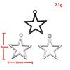 Nested Star Charms Multi Color Alloy Pendants For Double Star Themed Jewelry