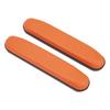 2 Stück Rollstuhl-Armpolster, PU-Leder, weiche, bequeme Armlehne, wasserdicht, Armlehnenbezug, Orange