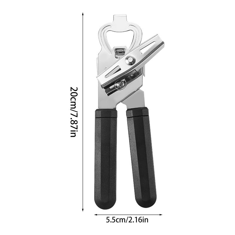 Stainless Steel Can Opener Stainless Steel Manual Can Lid Opener Multi-Functional Lid Remover Tool For Beer Bottle Lids Oval Or