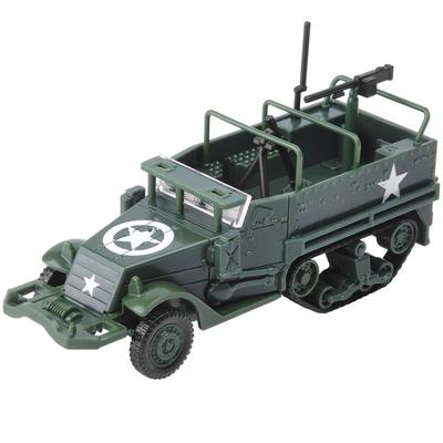 Jucărie model de mașină blindată 1: 72 M3 Mașină blindată militară semi-șenară Vehicul blindat Transportor blindat pentru desen de acțiune