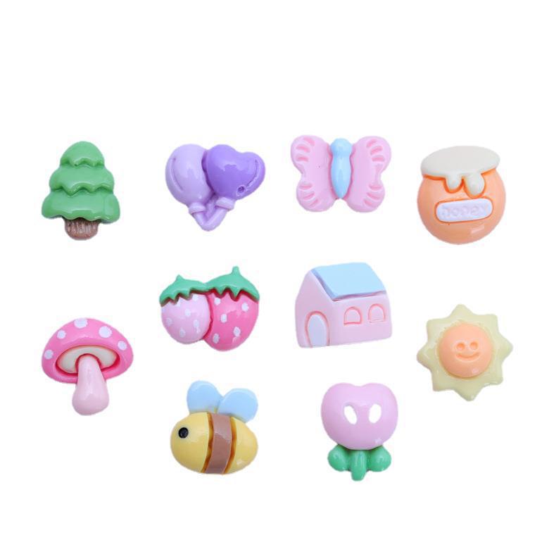 Cartoon Mini Forest DIY Resin Hair Clip Materials