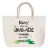 Sac De Plage - PLANETEE - Merci Grand-Mère Inoubliable - Coton - Anse Corde - Imprimé En France