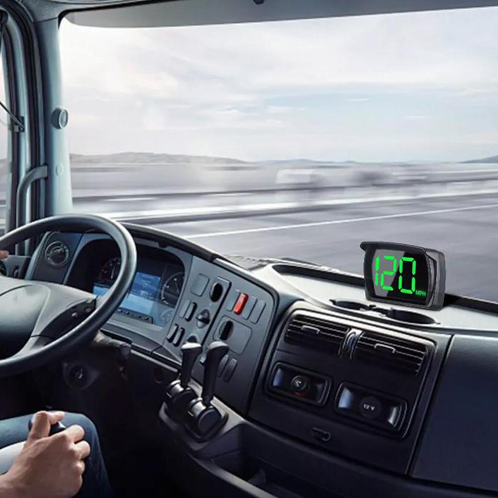 Car Head-up Display Speedometer HUD GPS Digital Speed Meter KMH/MPH Speedo Head Up Display For Cars Trucks USB Cable Plug & Y4I3