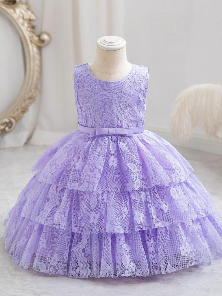 Neues Spitzen-Geburtstagskleid im Prinzessinnen-Stil für Kinder - Niedlich und festlich