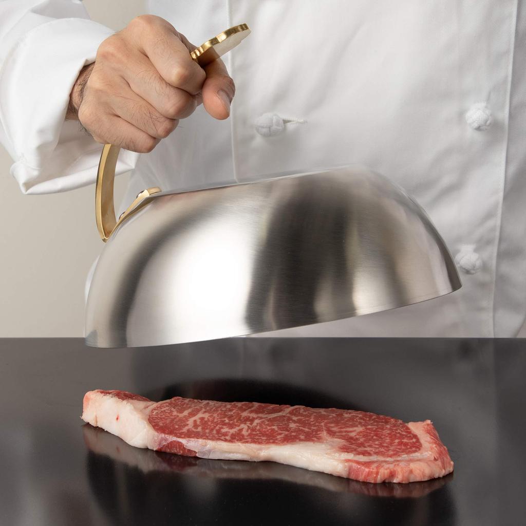 Endo Shoji Komerční poklop na kulatý steak 27 cm Nerezová ocel Vyrobeno v Japonsku PST15027 18-8