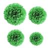 1pcs Set 7.8inch Green Paper For Birthday Party Hanging Flowers Pom Pom Paper Flower Balls Paper Pom Pom Paper Balls