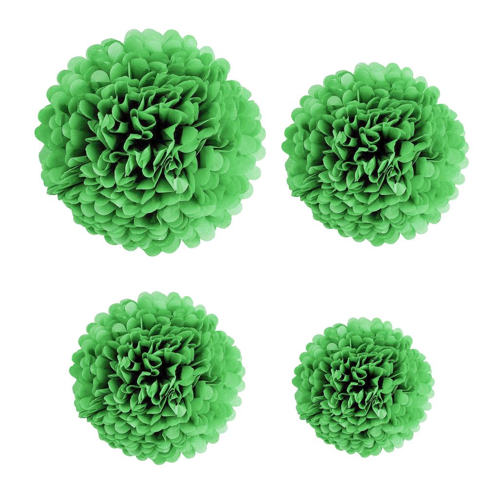 1pcs Set 7.8inch Green Paper For Birthday Party Hanging Flowers Pom Pom Paper Flower Balls Paper Pom Pom Paper Balls