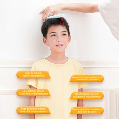 Kinder Höhenmesser Tragbares Kabelloses Elektronisches Höhenmessgerät mit LED-Anzeige Digitalbildschirm Berührungsloses Kinderwachstumsüberwachungswerkzeug