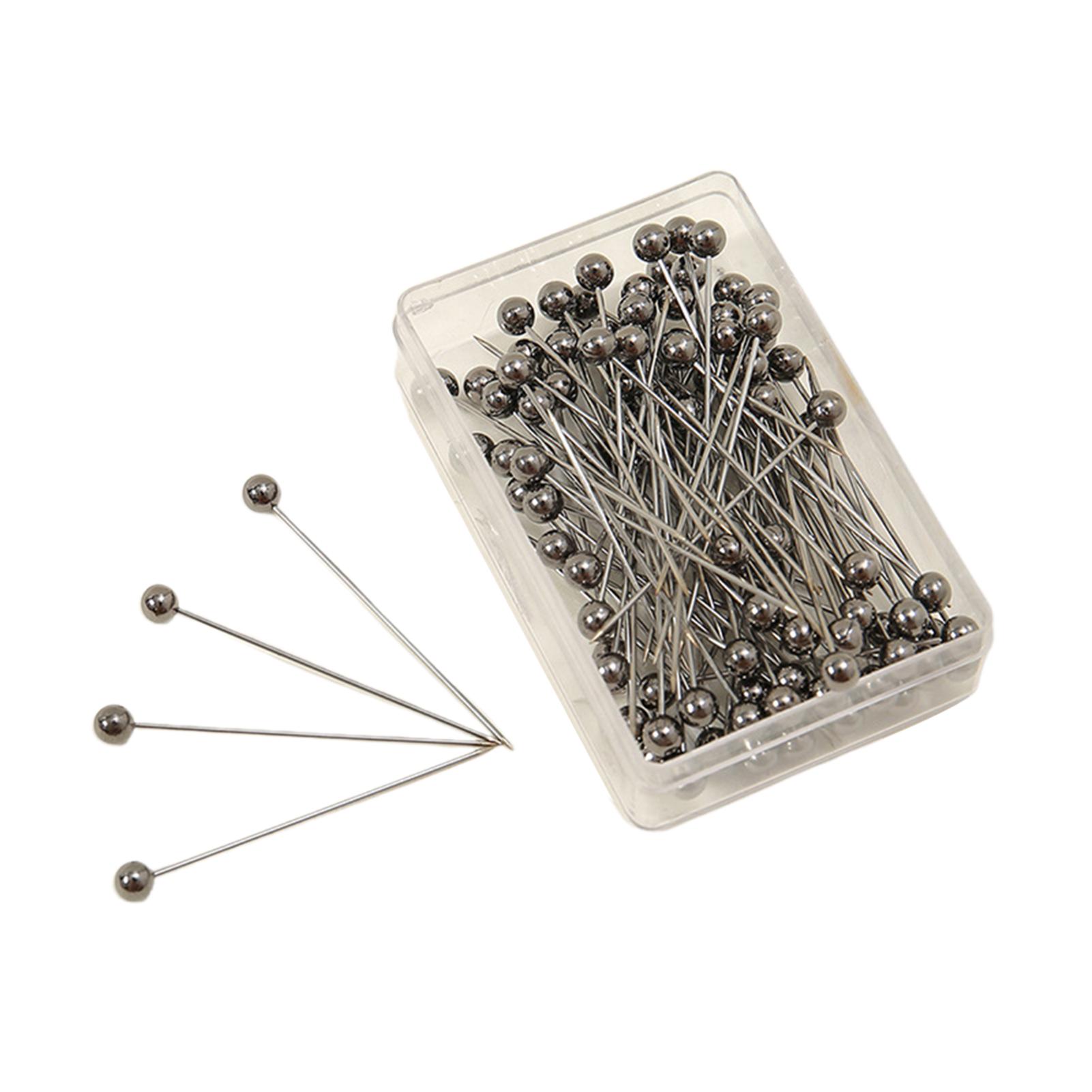 

100 шт./кор. швейная булавка круглая шарообразная головка прямая булавка для квилтинга металлическая булавка для шитья и шитья для рукоделия для швейного инструмента 100pcs Box