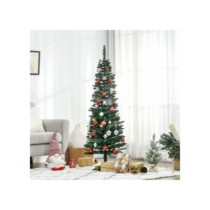 HOMCOM Sapin de Noël artificiel Sapin artificiel, support inclus Étoile de Noël 1,5 m, vert