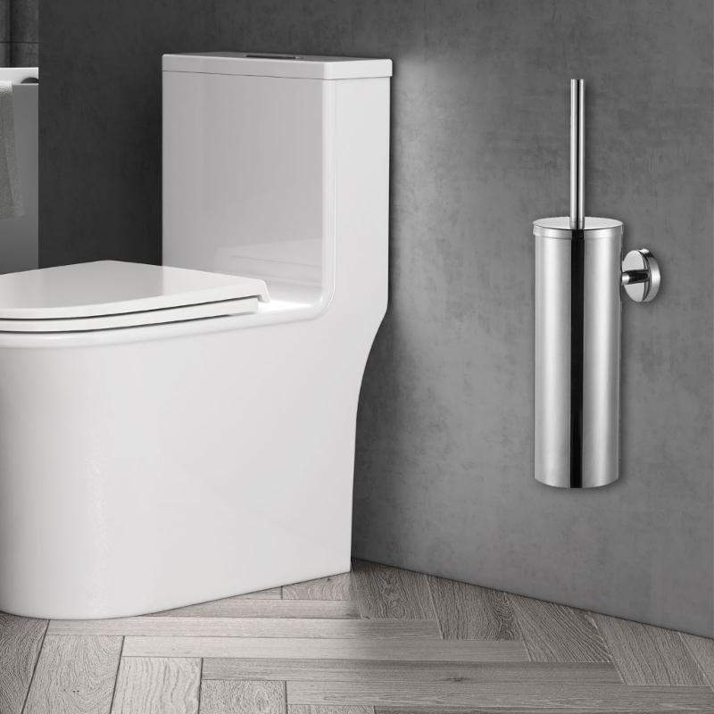 Wall Mounted Toilet Bowl Brush Soft Bristles Toilet Cleaning Brush With Holder Deeply Cleaning Toilet Brush Easily Use