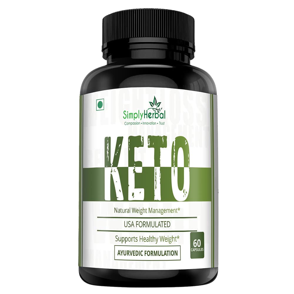 

Simply Herbal Keto Weight Management Supplement 800mg With Green Tea | 60 Capsules 100gm 0.2lbs