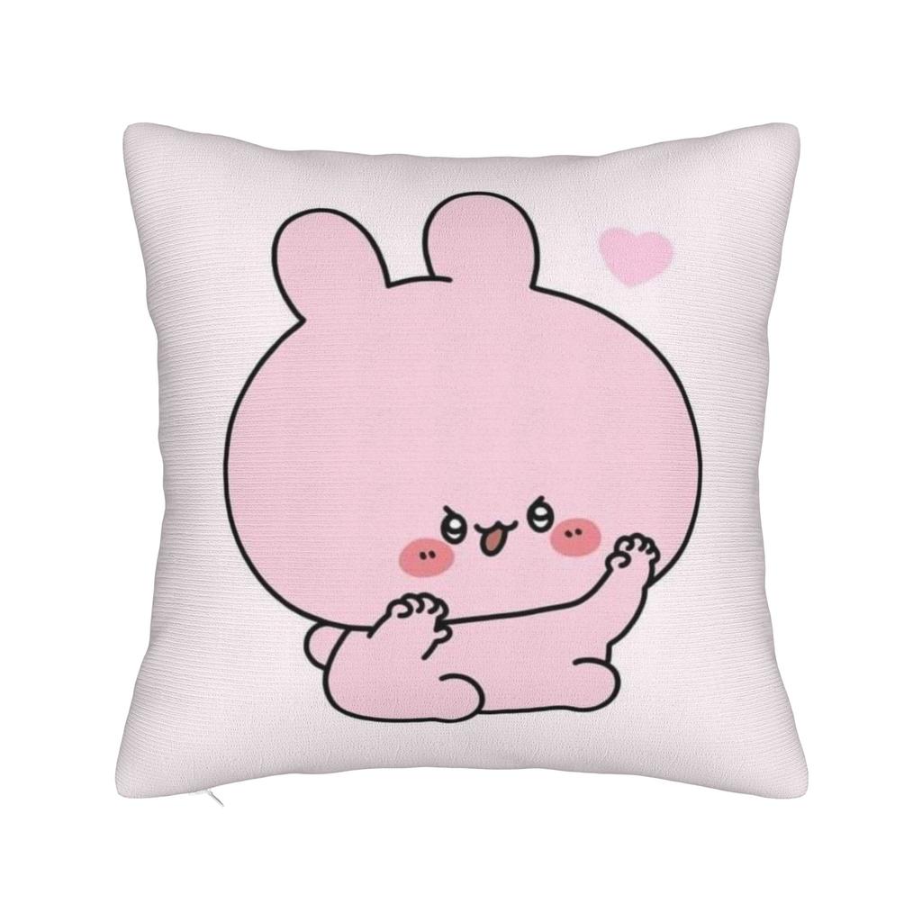 Asamimichaan Asleep Cartoon Square Pillow Cases Kawaii Asamimi Cushion Cover Decor Throw Pillow Case Cover for Sofa cm