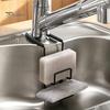 Double Layer Storage Rack Kitchen Sink Sponge Holder, Iron Faucet Organizer, Rustproof Rust Proof Shelf Hollow Design for Dish Soap And Cleaning