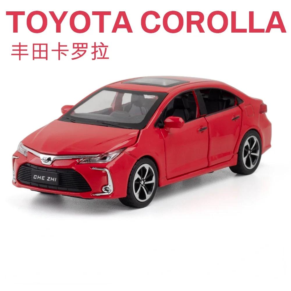 

1:32 Toyota COROLLA High Simulation Diecast Metal Alloy Model car Sound Light Pull Back Collection Kids Toy Gifts E185
