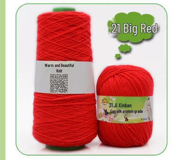 Filato di Cotone al Latte con Proteine della Seta per Maglieria e Uncinetto per Sciarpa per Neonato