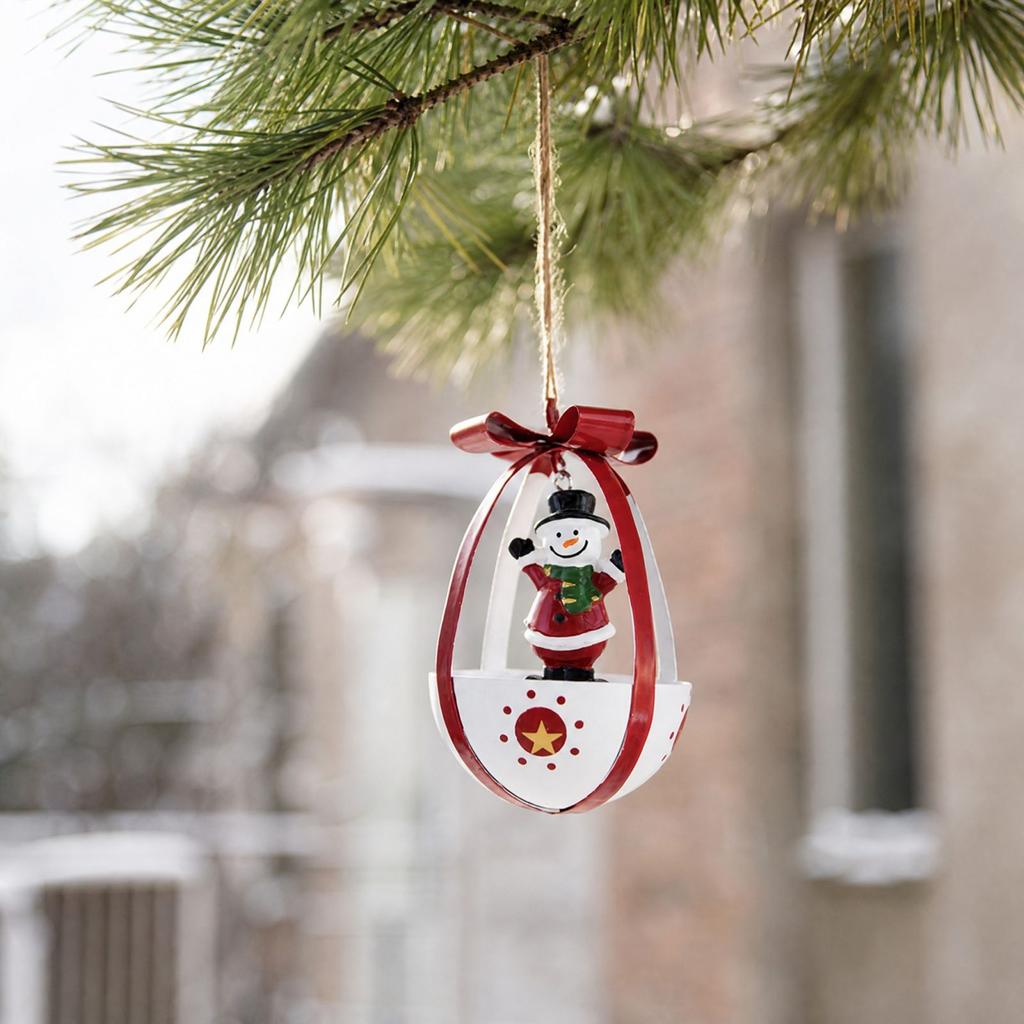 Christmas Airplane with Hanging Ornament for Holiday Outdoor Mailbox