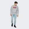 Felpa casual a manica lunga larga con stampa logo Levis girocollo da uomo Grigio 19492-0026