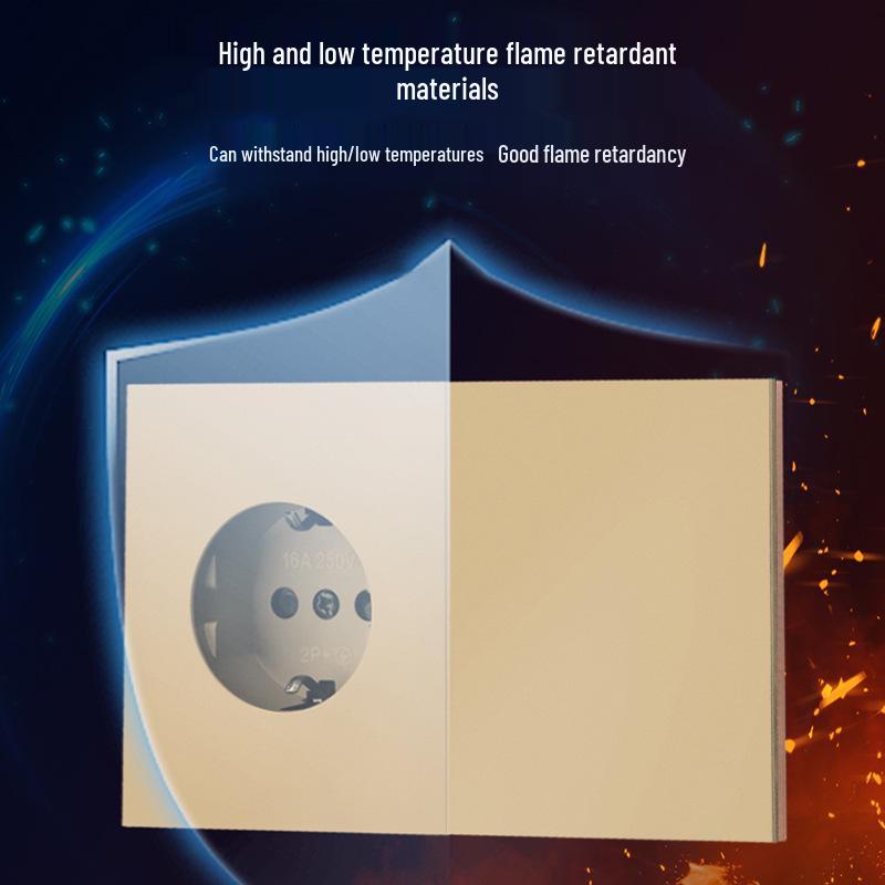 CC New Style 16A Multi-Gang European Socket Panel with Flame Retardant Protection and Switch