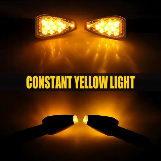 4X Mini Motorcycle LED Turn Signals Blinker Light Indicator Amber Lamp Universal