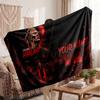 Erling Haaland Personalized Fleece Blanket With Football Logo, Custom Name Text Soft Warm Home Throw Blanket