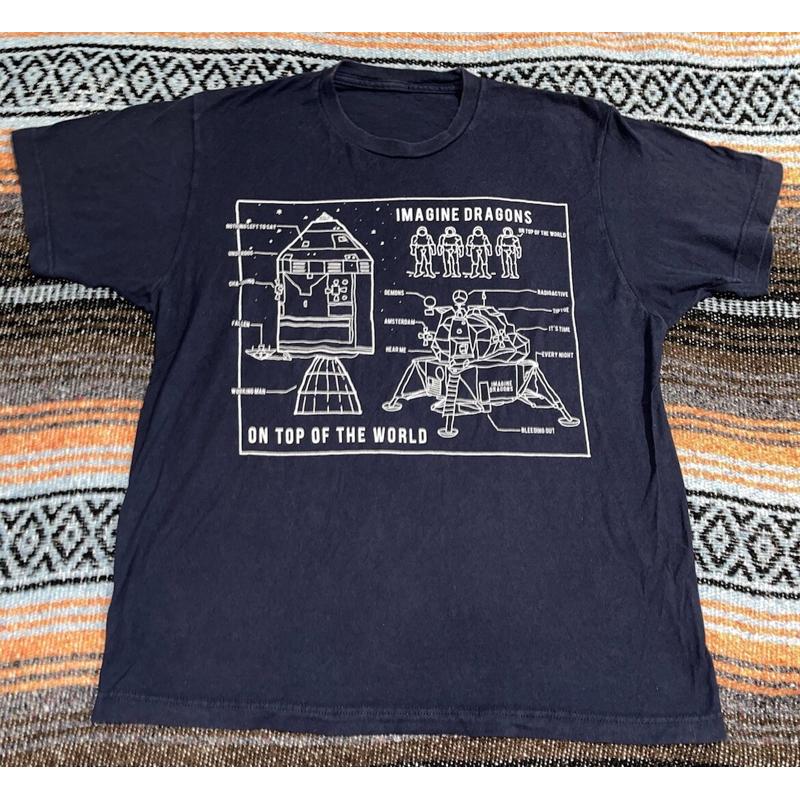 

Blue Imagine Dragons On Top Of The World Concert Tour Band T CLEAN shirt S разноцветный