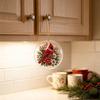 Acrylic Holiday Hanging Ornaments Christmas Ornament, Double Side Printed Santa Pendant for Tree Window, Personalized Gift Tags 2D Flat Festive Decor
