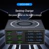 Cross-Border Multi-Port Charger with QC3.0 - Six-in-One USB Desktop Charging Station