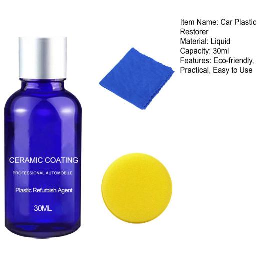 Auto-Kunststoff-Restaurator, Keramikbeschichtung, umweltfreundlich, effektiver UV-Schutz, Auto-Innenraum, Kunststoffteile, Kristallbeschichtung, Reparaturzubehör