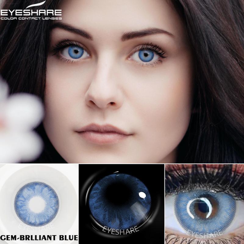 EYEHSARE Color Contact Lenses For Eyes 2pcs Natural Colored Lens Blue Pink Beauty Contact Lenses Eye Yearly Cosmetic Color Lens