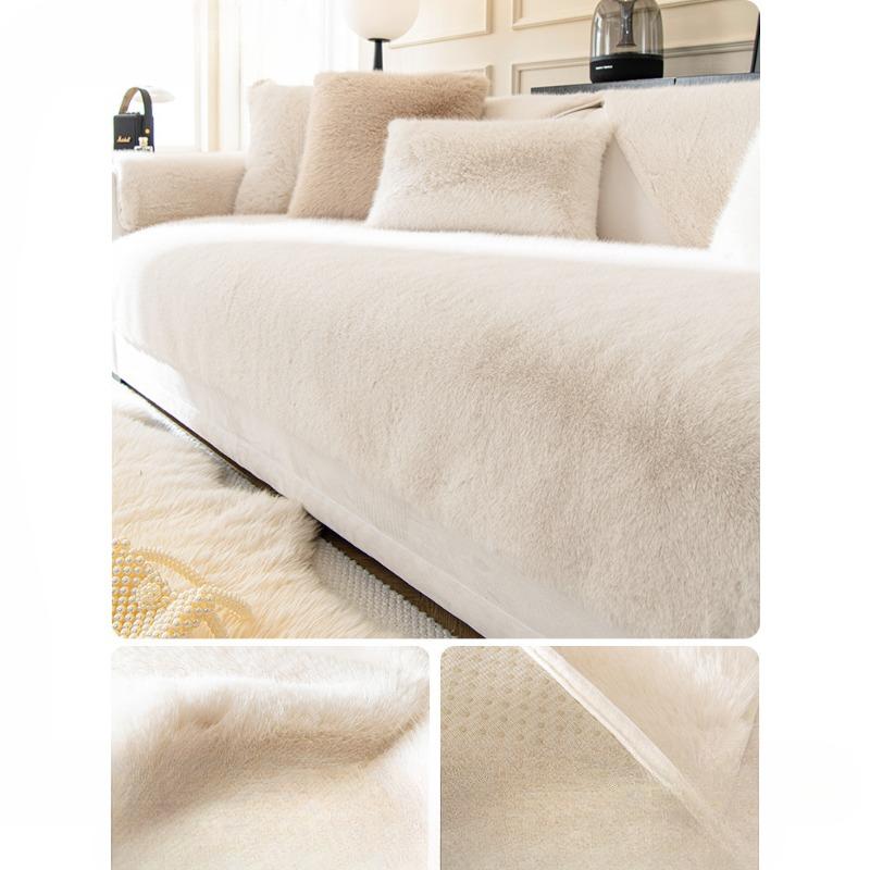 French Plush Sofa Cushion Winter Thickened Non-Slip Seat Cushions Simple Modern Cover Full Cover Towel