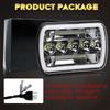 Vierkante 7-inch Koplampen 5x7 Met Opening Angel Eye Tweekleurig Groot- en Dimlicht Lamp Voor Jeep Wrangler Off-road Truck DRL Koplampen