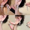 Silver Needle Korean Diamond Bow Earrings Versatile Fashion Temperament Earrings Niche Design Earrings Light Luxury Premium Sense