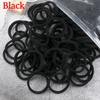 25 Colors 50/100PCS Elastic Black Hair Bands Ties 4cm Solid Color Headband for Women Girls Hair Accessories Gift Ponytail Holder