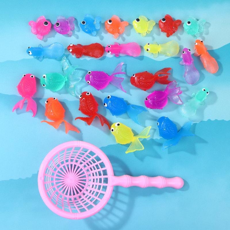 1 Set Toddlers Bathing Shower Gifts Kawaii Simulation Rubber Goldfish Baby Bath Water Play Games Toys For Kids