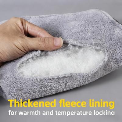 Electric Bike Handlebar Gloves, Winter Riding Electric Bike Gloves with Plush Insulation, Waterproof and Windproof Motorcycle