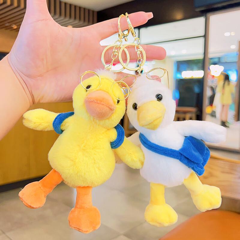

Cute Plush Eyeglass Duck Keychain