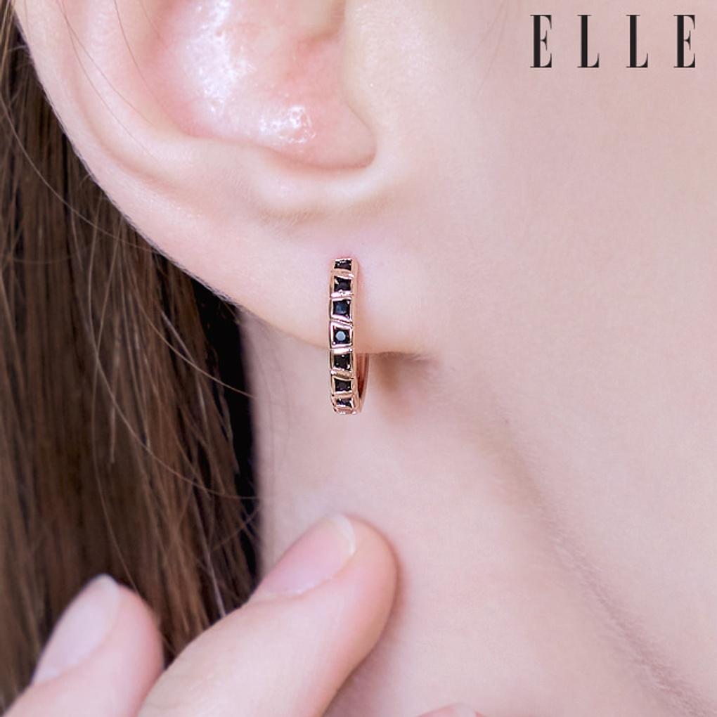 14K Colorful Ring One-Touch Earrings (Gold Pin) ELGPEE428